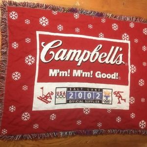 Vintage Campbell's Soup USA Winter OLYMPICS Throw